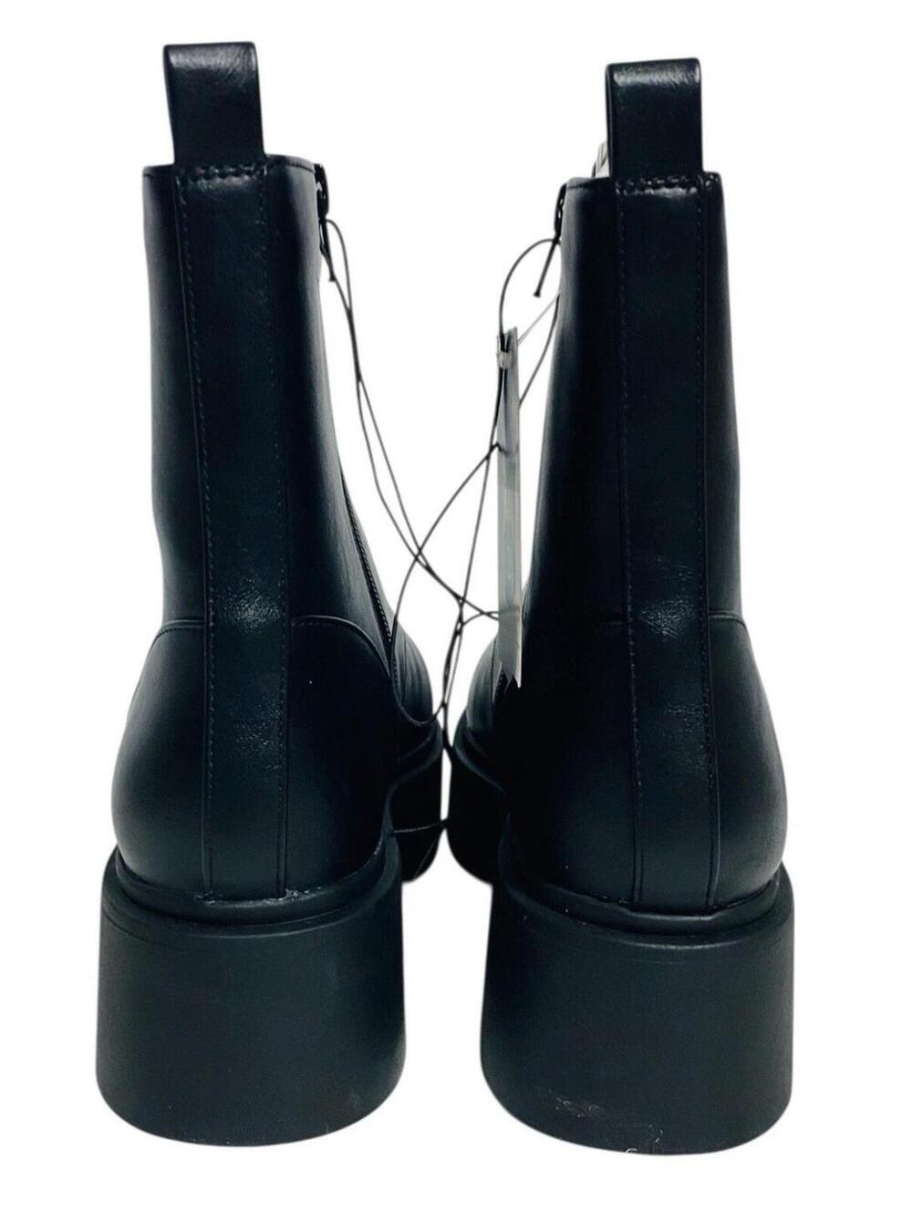Wild Fable Black Platform Ankle Boots Size 8.5 Front Zip Chunky Lug Sole NWT - Picture 4 of 5
